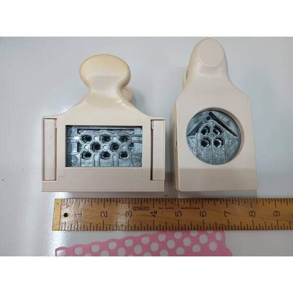 Martha Stewart TRIPLE CHAIN Punch Around The Page Set Scallop Edge Corner & Edge - Picture 4 of 5